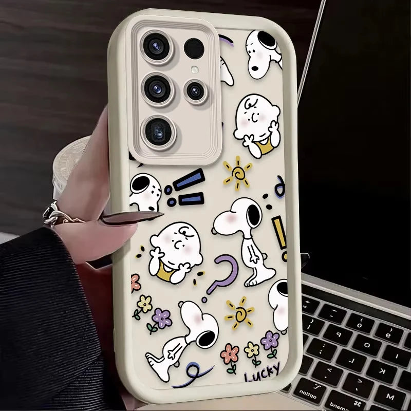 Cartoon & Animal Half-Wrapped Phone Case | Shockproof, Anti-Fingerprint & Soft Grip