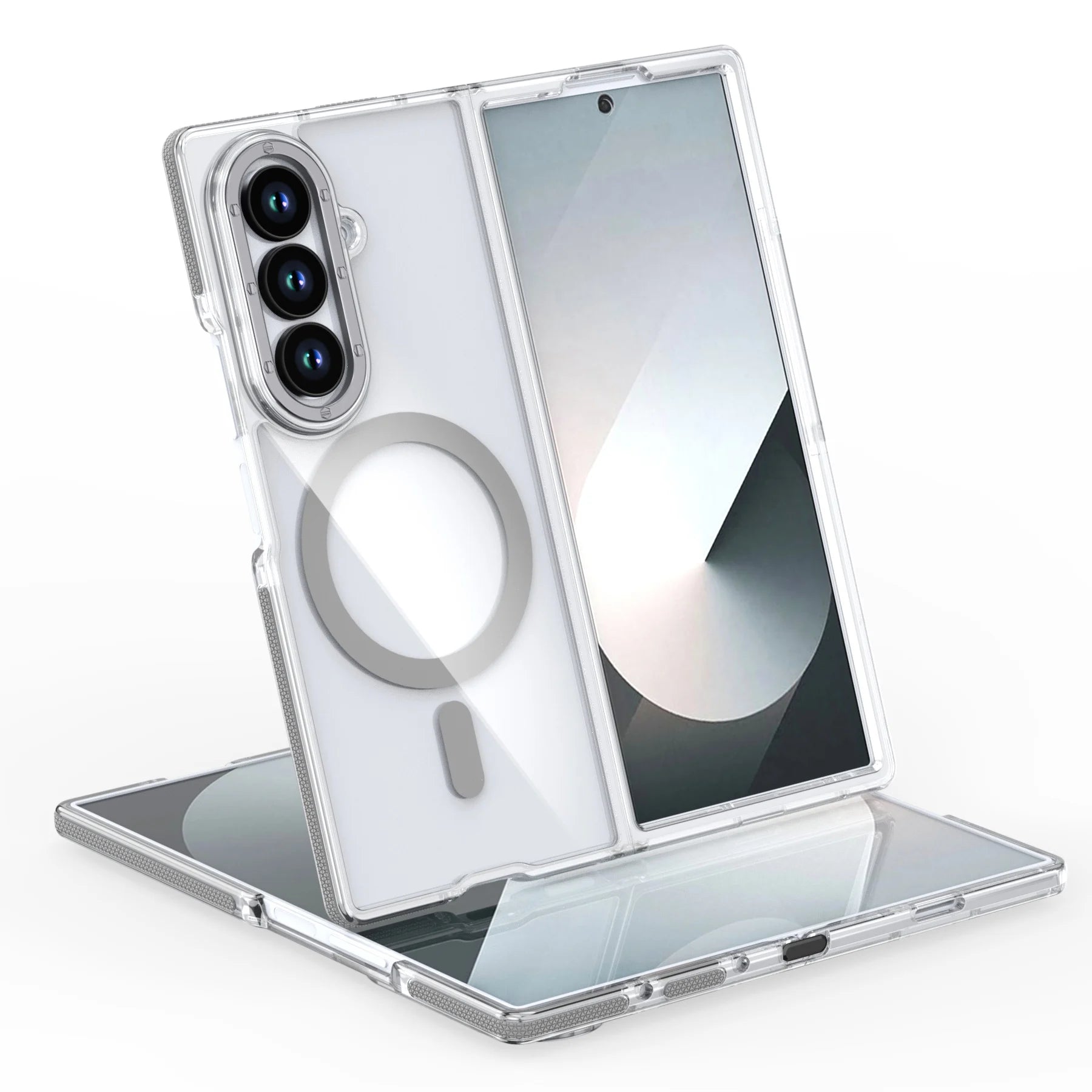 Hard Transparent Full-Coverage Case for Samsung Galaxy Z Fold 7 | Magnetic & Wireless Charging Compatible