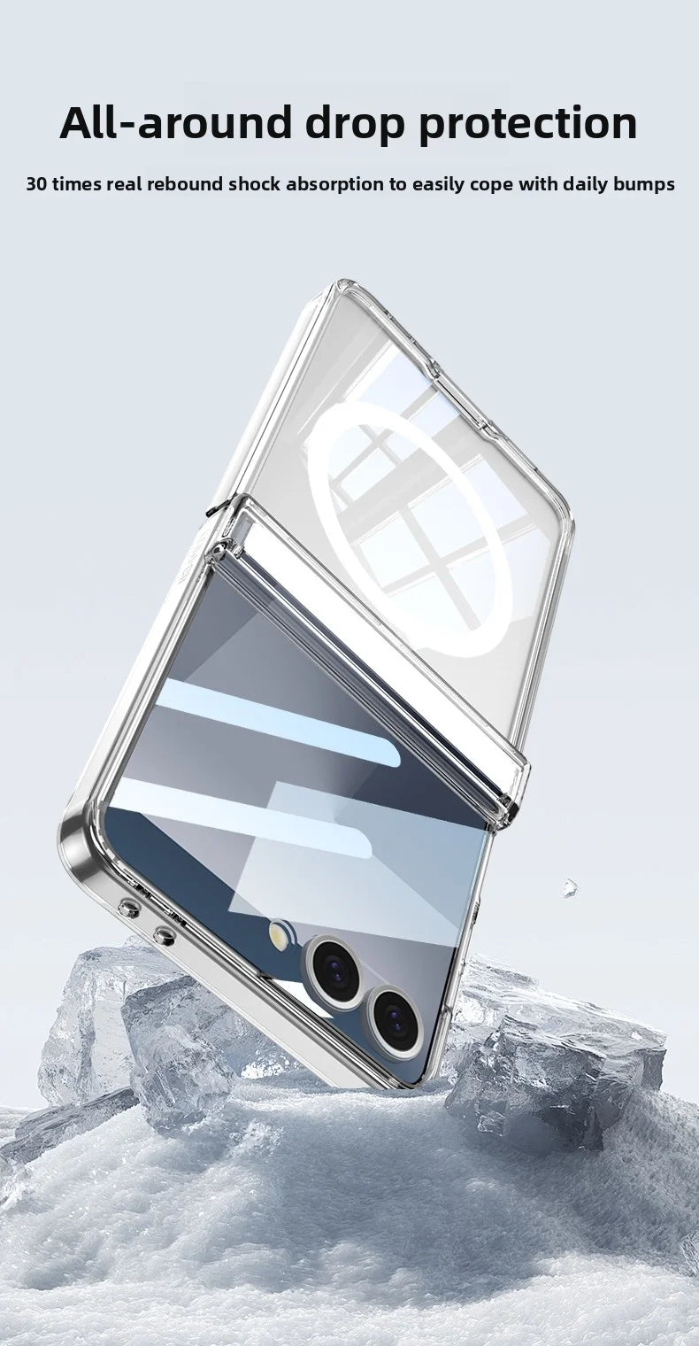 Soft Silicone Full-Coverage Case for Samsung Galaxy Z Flip 7 | Airbag, Magnetic & Magsafe Compatible