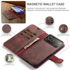 Retro Luxury Magnetic Flip Wallet iPhone Case | Card Slot, Kickstand & Shockproof