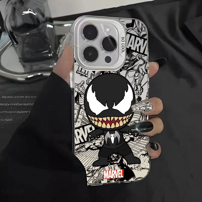 Full-Coverage Cartoon & Written Words Phone Case | Anti-Scratch & Waterproof for iPhone