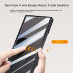 Luxury PU Leather Full-Coverage Case for Samsung Galaxy Z Fold 7 | Magnetic Ring Stand & Magsafe Compatible