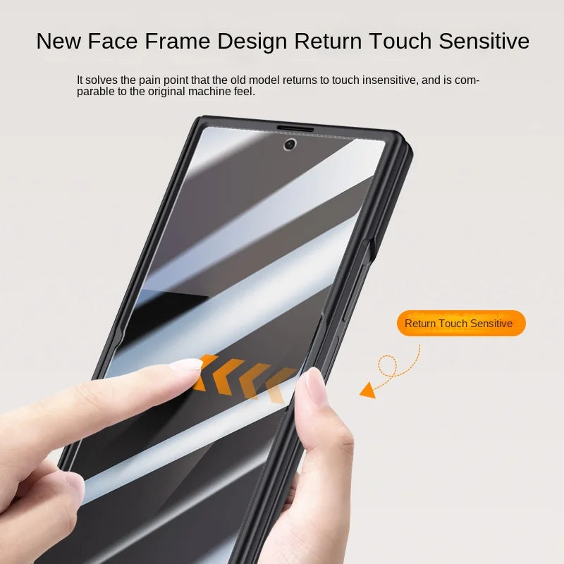 Luxury PU Leather Full-Coverage Case for Samsung Galaxy Z Fold 7 | Magnetic Ring Stand & Magsafe Compatible