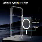 BAPPSUS Magnetic Transparent Phone Case for iPhone 17 Pro / Pro Max / Air | MagSafe Compatible Clear Acrylic Cover