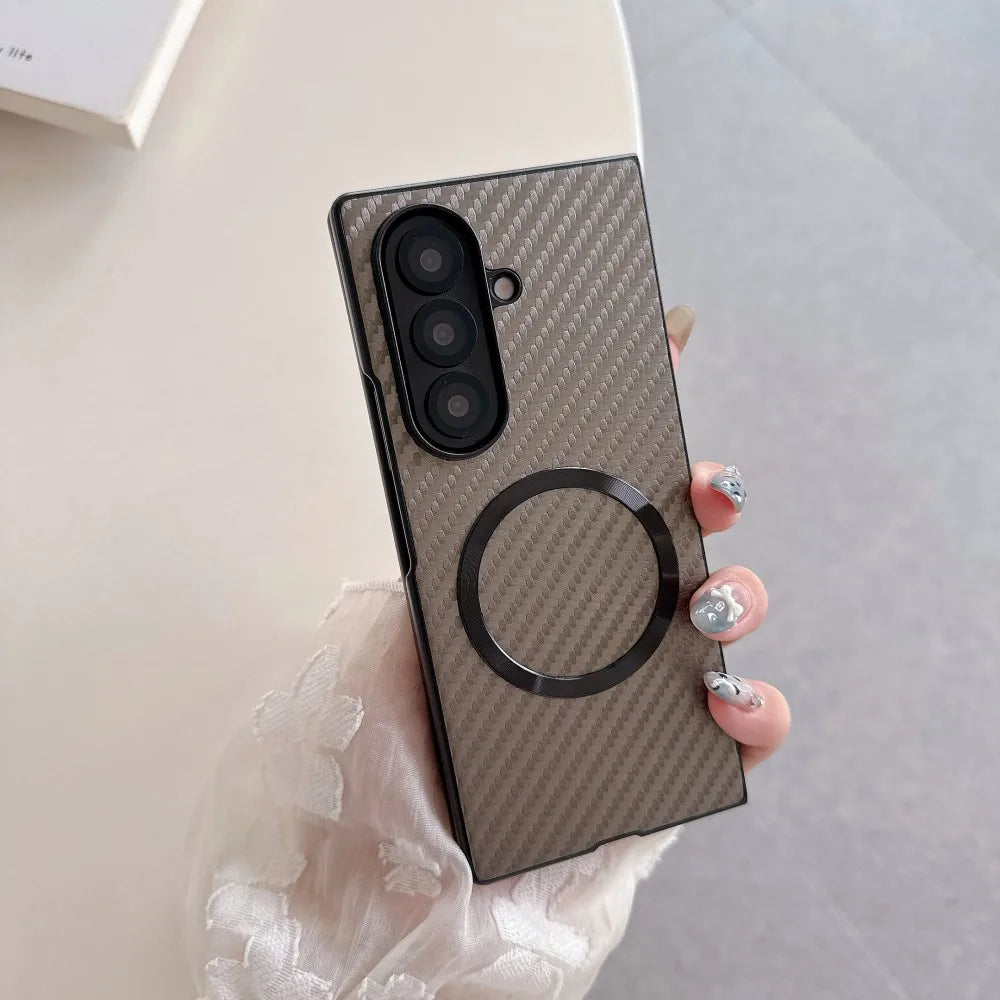 Samsung Galaxy Z Fold 7 Case | Luxury Plating Hard PU Full-Coverage Protective Back Cover