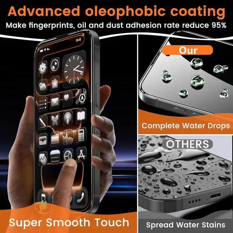 8K Ultra HD Tempered Glass Screen Protector for iPhone 12–17 Series | Anti Blue-Ray, Anti-Scratch, Easy Install