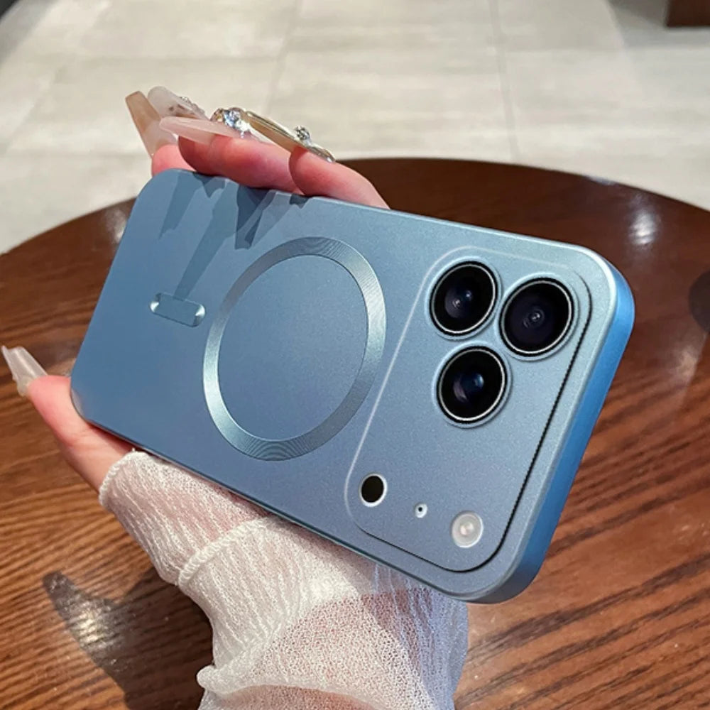 Luxury Matte Magnetic Case for iPhone 11–17 Series | MagSafe Compatible Wireless Charging Protection Cover