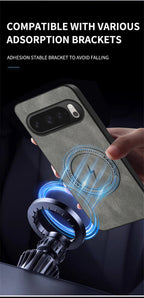 Google Pixel Luxury Classic PU Leather Magnetic Full-Coverage Magsafe Case