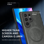 Luxury Leather & Silicone Full-Coverage Case for Samsung Galaxy S23-S24 Series | Shockproof & Waterproof