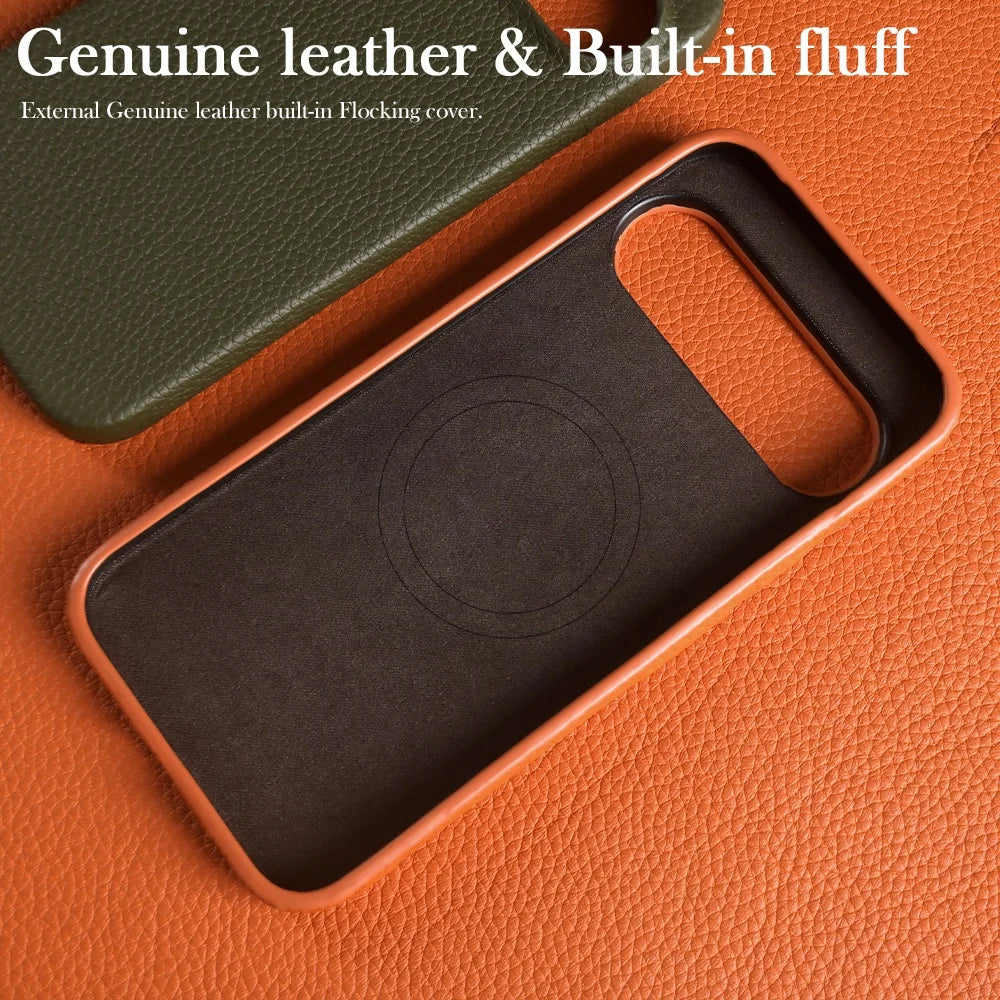 Google Pixel Full-Coverage Genuine Leather Magnetic Magsafe Case