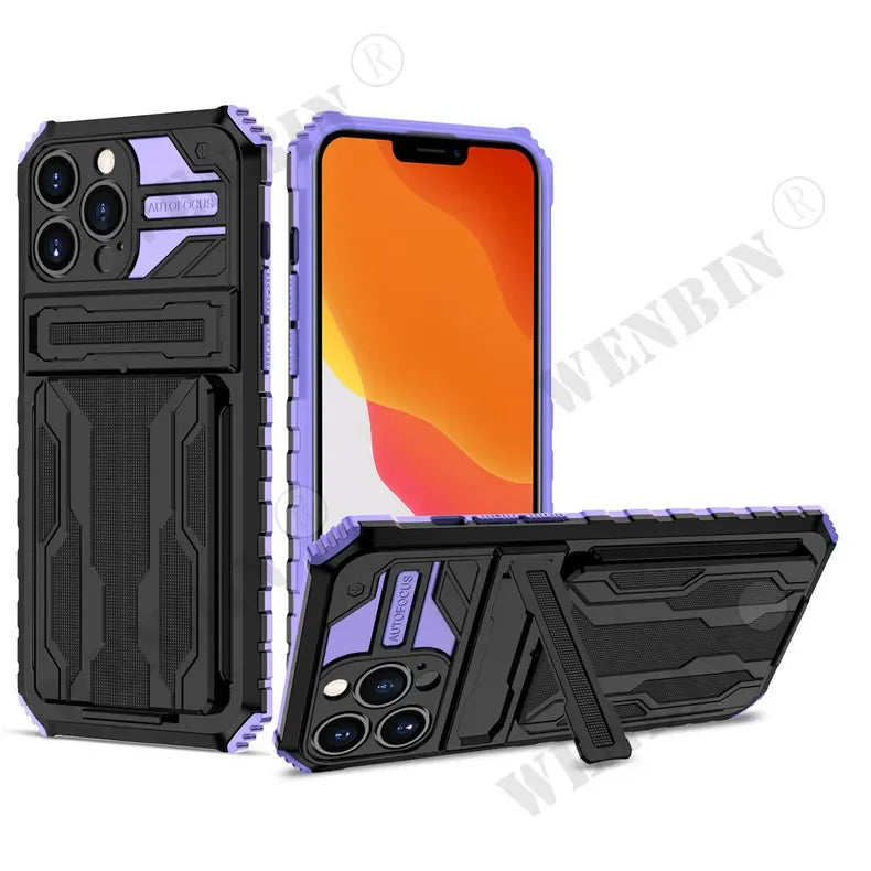 Heavy-Duty Dual Layer iPhone Case with Kickstand | Anti-Scratch & Dustproof Protection