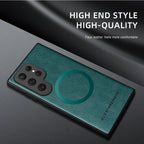 Luxury Leather & Silicone Full-Coverage Case for Samsung Galaxy S23-S24 Series | Shockproof & Waterproof