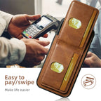 Magnetic Flip Wallet Phone Case with Card & Cash Slots | Kickstand & Shockproof for iPhone 16 Series