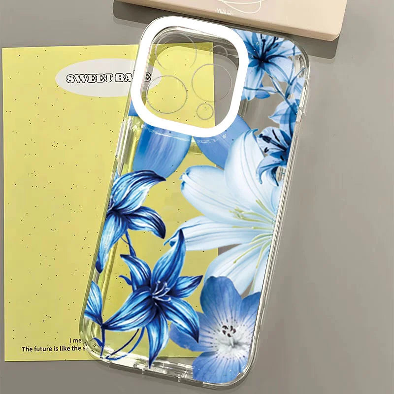 Half-Wrapped Floral & Pictorial Phone Case | Shockproof & Anti-Fingerprint for iPhone