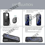 Full-Coverage iPhone Ring Case with Sliding Camera Cover & Kickstand | Anti-Scratch & Card Slot