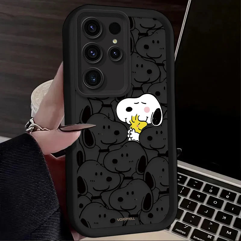 Cartoon & Animal Half-Wrapped Phone Case | Shockproof, Anti-Fingerprint & Soft Grip