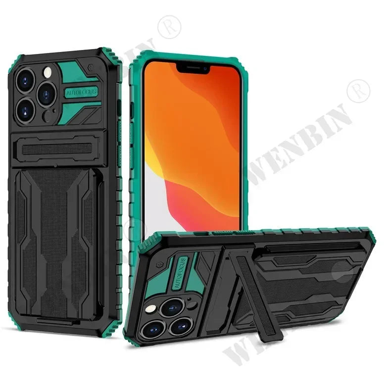 Heavy-Duty Dual Layer iPhone Case with Kickstand | Anti-Scratch & Dustproof Protection