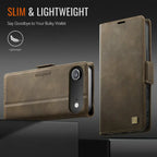Luxury Magnetic PU Leather Wallet Case with Card & Cash Slots | Shockproof Flip Cover for iPhone