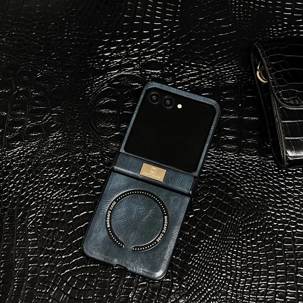 Samsung Galaxy Z Flip 7 Case | Luxury PU Leather Full-Coverage Magnetic Case