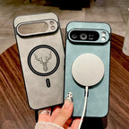 Google Pixel 9 / 9A / 9 Pro / 9 Pro XL / 10 / 10 Pro / 10 Pro XL Case | Luxury PU Leather Magnetic Wireless Charging Half-Wrapped Cover