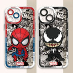 Full-Coverage Transparent Cartoon & Geometric iPhone Case | Waterproof & Anti-Scratch