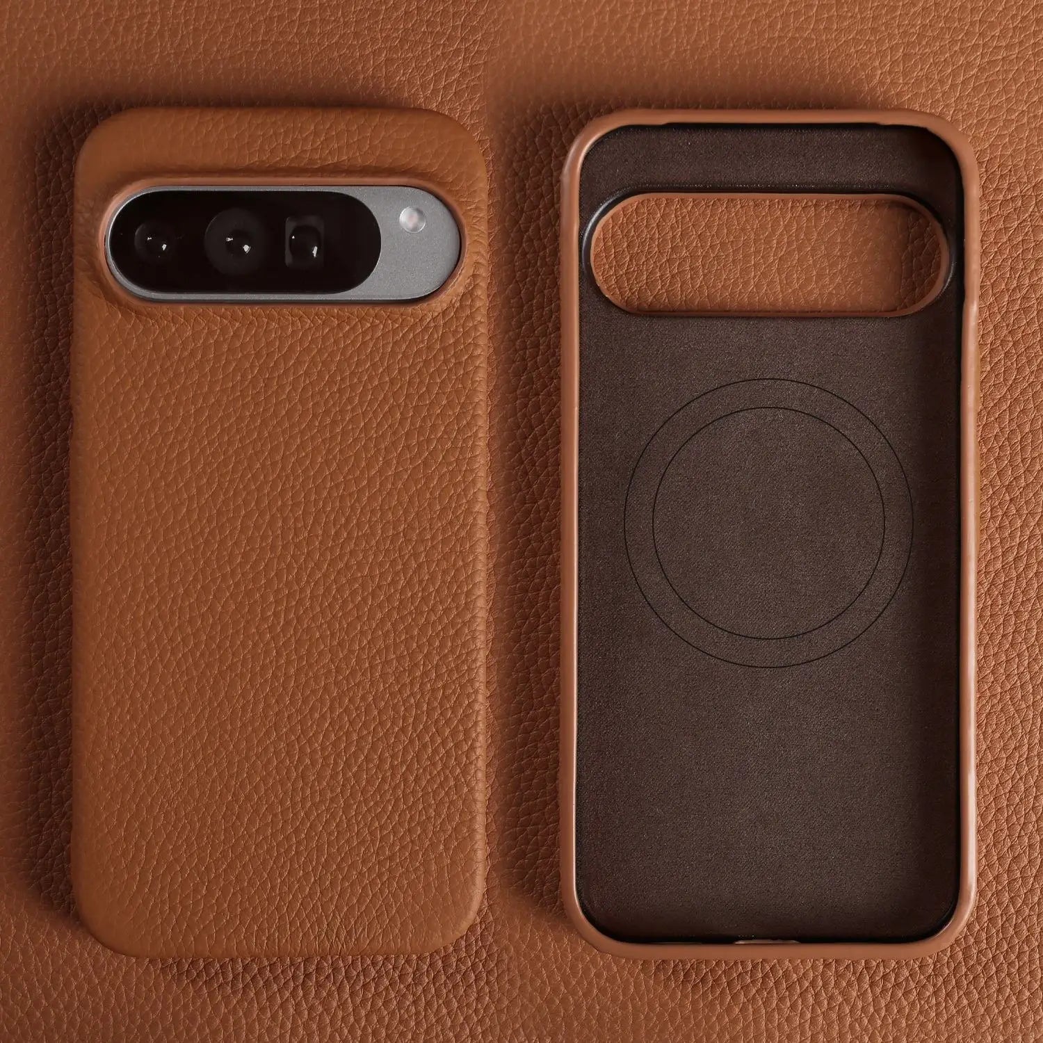 Google Pixel Full-Coverage Genuine Leather Magnetic Magsafe Case