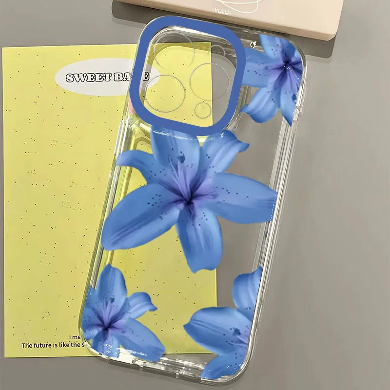 Half-Wrapped Floral & Pictorial Phone Case | Shockproof & Anti-Fingerprint for iPhone