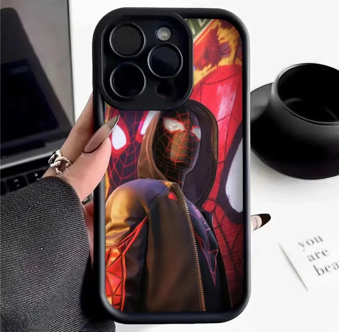 Full-Coverage Cartoon Silicone Phone Case for iPhone