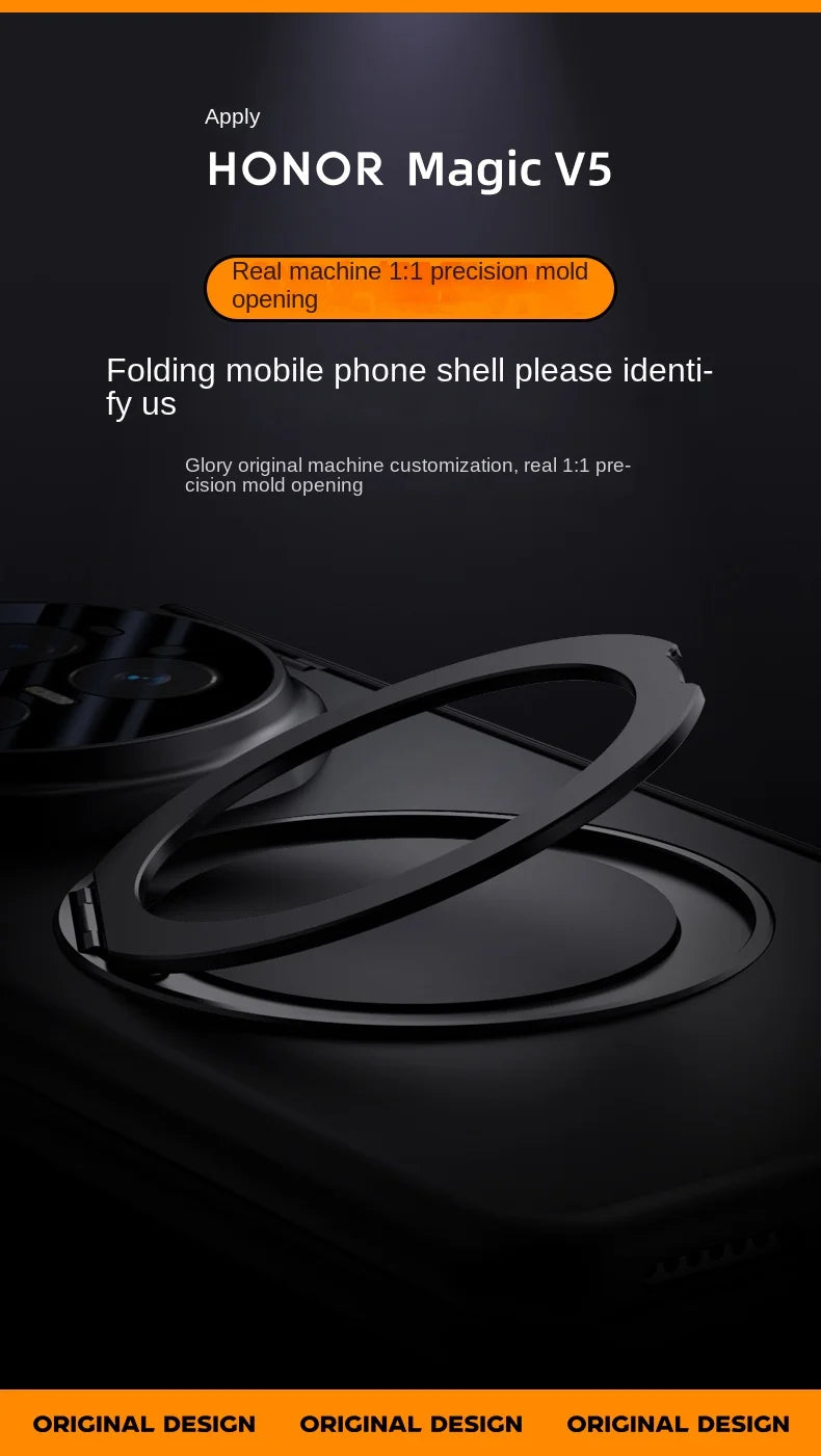 Luxury PU Leather Full-Coverage Case for Samsung Galaxy Z Fold 7 | Magnetic Ring Stand & Magsafe Compatible