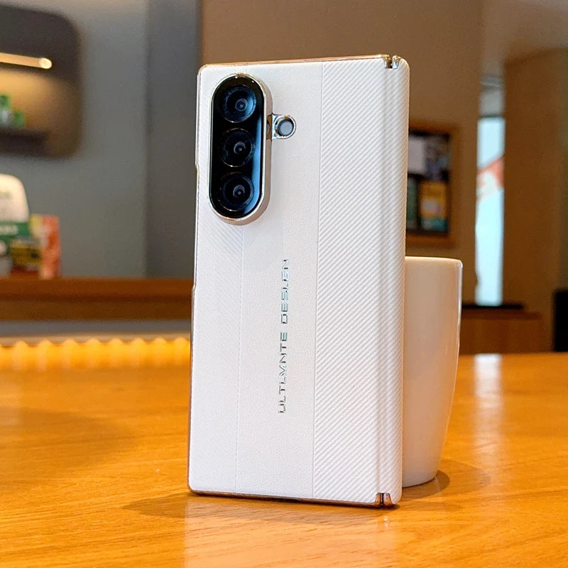 Samsung Galaxy Z Fold 7 Case | Luxury Plating Hard PU Full-Coverage Protective Back Cover