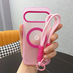 Google Pixel 8 / 8A / 8 Pro / 9 / 9A / 9 Pro / 9 Pro XL / 10 / 10 Pro / 10 Pro XL Case | Transparent TPU + PC Magnetic Wireless Charging Cover with Lanyard