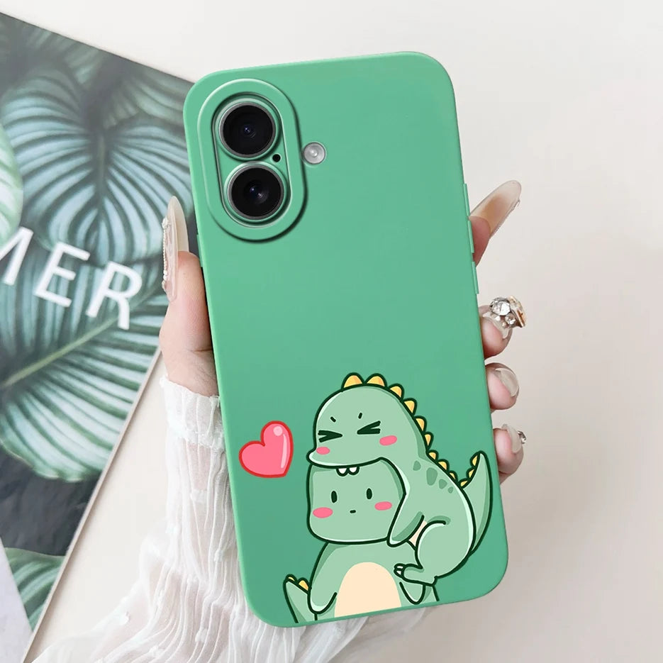 iPhone 17 Series Cartoon Soft Silicone Case | Shockproof, Anti-Fingerprint & Dustproof