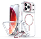 Transparent iPhone Case with Camera Protector & Metal Holder | MagSafe Compatible