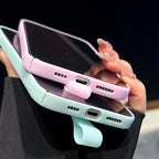 Luxury Candy Wrist Strap Case for iPhone 12–17 Series | MagSafe Compatible Hard PC Protector Cover