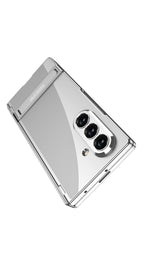 Samsung Galaxy Z Fold 7 Case | Hard Transparent Full-Coverage Protective Case with Stand and Middle Hinge