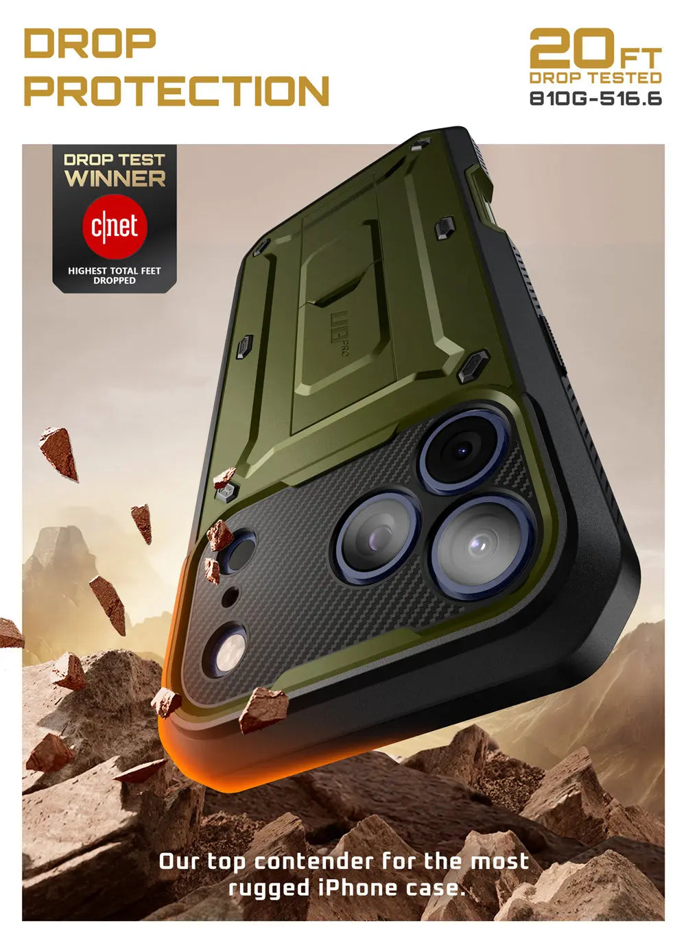 Rugged SUPCASE Full-Coverage iPhone 17 Pro Case | Shockproof with Holster & Kickstand