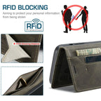 Retro PU Leather Wallet Phone Case | Magnetic Flip, Card & Cash Slot, Shockproof for iPhone