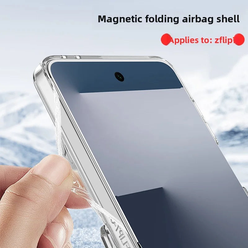 Soft Silicone Full-Coverage Case for Samsung Galaxy Z Flip 7 | Airbag, Magnetic & Magsafe Compatible