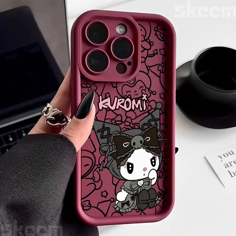 Half-Wrapped Cartoon & Pictorial TPU Phone Case | Anti-Fingerprint & Shockproof for iPhone