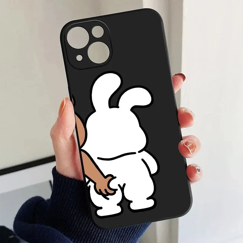 Full-Coverage Cartoon & Animal Silicone Phone Case | Shockproof & Water-Resistant for iPhone