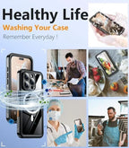 Full-Coverage Magnetic Shockproof iPhone Case | Dual-Layer, Waterproof & Scratch-Resistant Protection