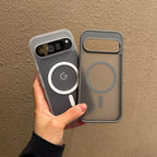 Google Pixel 9A / 9 Pro XL / 10 / 10 Pro Case | Transparent Magnetic MagSafe Wireless Charging Slim Matte Cover with Stand Holder