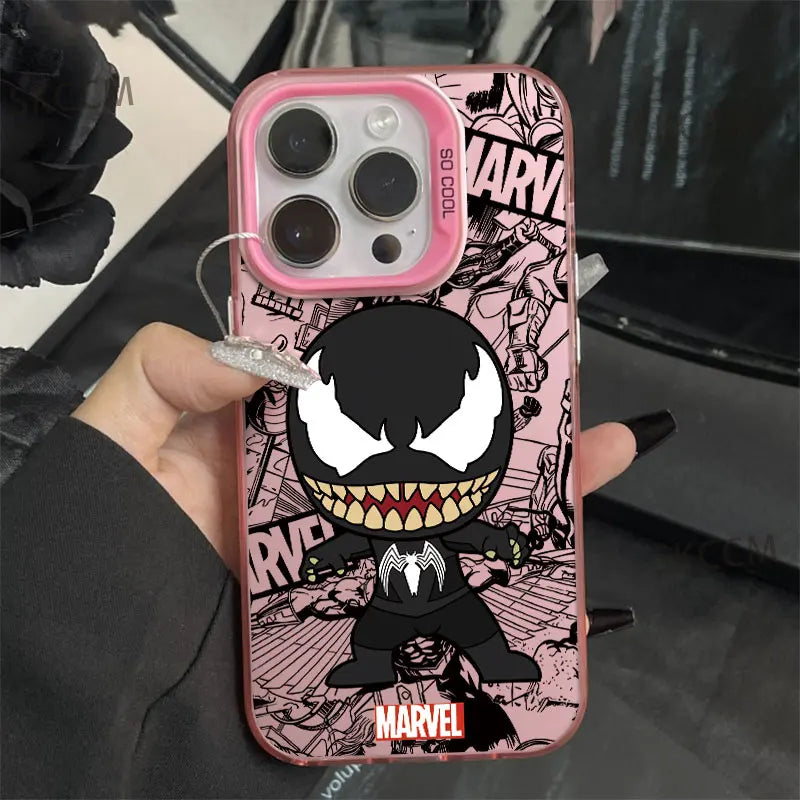 Full-Coverage Cartoon & Written Words Phone Case | Anti-Scratch & Waterproof for iPhone