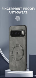 Google Pixel Luxury Classic PU Leather Magnetic Full-Coverage Magsafe Case