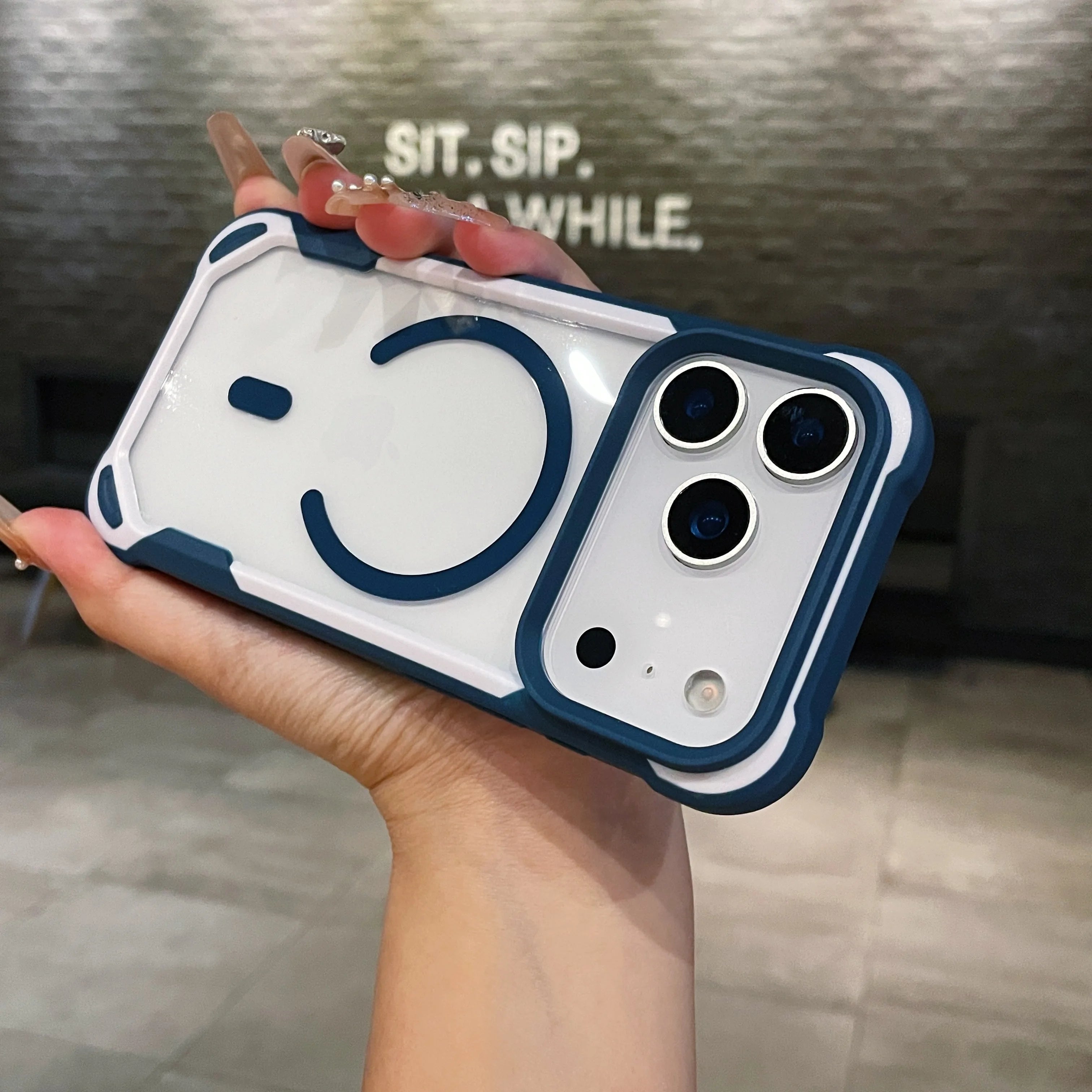 Cute Panda Magnetic Transparent Phone Case for iPhone 12–17 Series | MagSafe Compatible Clear Soft Cover