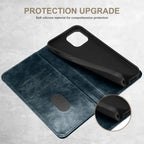 Retro Leather Magnetic Wallet Case with Kickstand | Shockproof & Full Protection for iPhone 16 Series