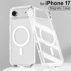 BAPPSUS Magnetic Transparent Phone Case for iPhone 17 Pro / Pro Max / Air | MagSafe Compatible Clear Acrylic Cover