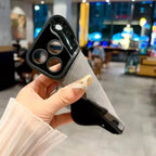 Luxury Fur Plush Leather Phone Case for iPhone 11–17 Series | Matte Camera Bumper Protection Cover