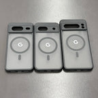 Google Pixel 6 / 6A / 6 Pro / 7 / 7A / 7 Pro / 8 / 8A / 8 Pro / 9 / 9A / 9 Pro / 9 Pro XL / 10 / 10 Pro / 10 Pro XL Case | Transparent TPU + PC Magnetic Wireless Charging Anti-Fall Half-Wrapped Cover