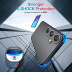 Soft TPU Shockproof Armor Matte Case for Samsung Galaxy S23-S25 Series | Clear Hard PC Bumper & Half-Wrapped Protection